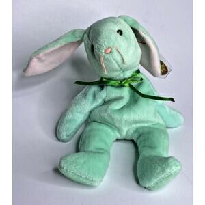 1996 Ty Beanie Baby "Hippity" Retired Green Bunny Rabbit BB12